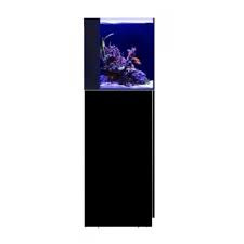 Red Sea Reefer 170 Aquarium, Meerwasser, für Aquaristik-Fans, modernes Design, schwarzer Unterschrank, ideal für Salzwasserbewohner.