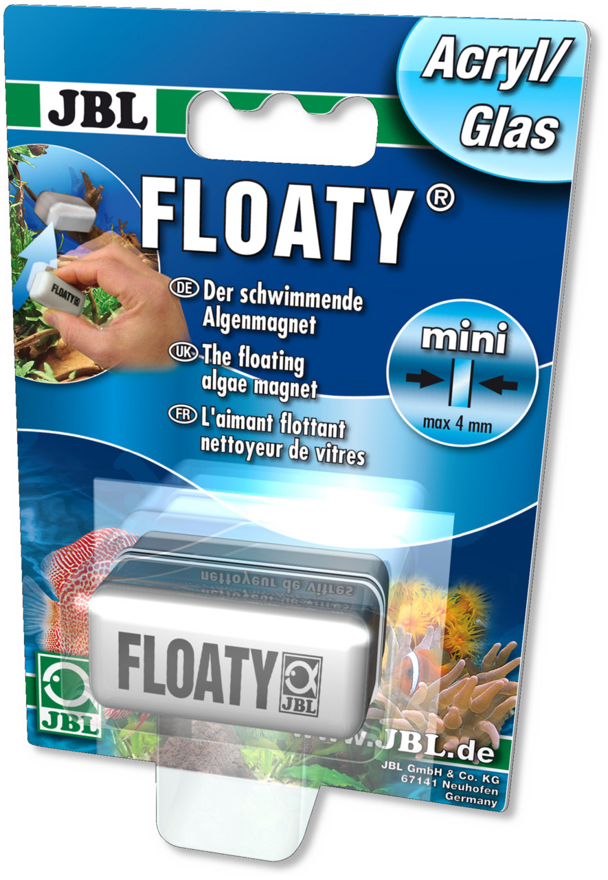 JBL Floaty Mini: Schwimmender Algenmagnet für Aquarien (Acryl/Glas, max. 4 mm), Zielgruppe: Aquarienbesitzer.