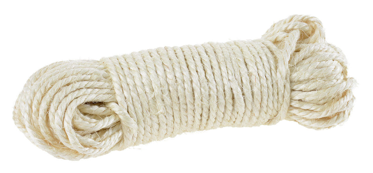 AniOne Sisalseil, cremefarben, für Hunde & Katzen, ideal zum Spielen-Kauen-DIY-Kratzbäume, robust, fördert Zahnpflege.