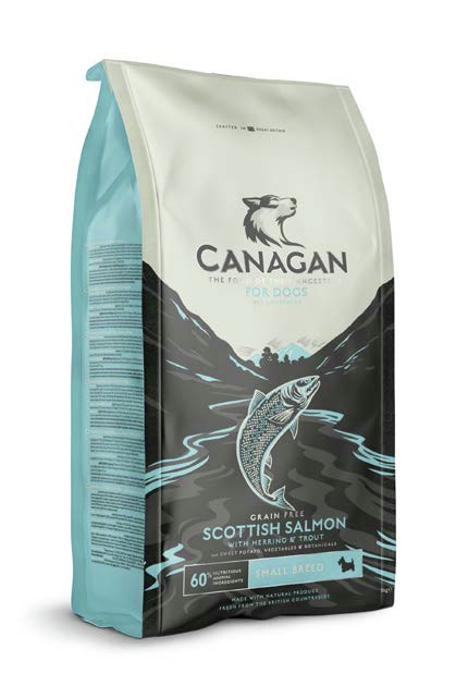 Canagan Grain Free Scottish Salmon, 2 kg, für kleine Hunde, Geschmack: schott. Lachs, Hering & Forelle, getreidefrei.