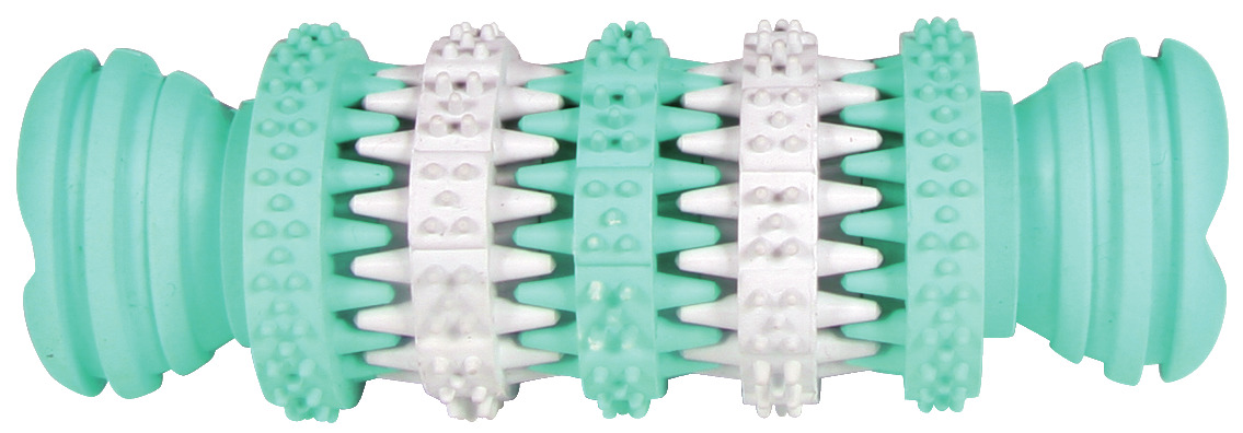 TRIXIE Dog Activity Dental Care Roller, Kauspielzeug für Hunde, mintgrün-weiß, Zahnpflege, für alle Größen, robust, Spielspaß.