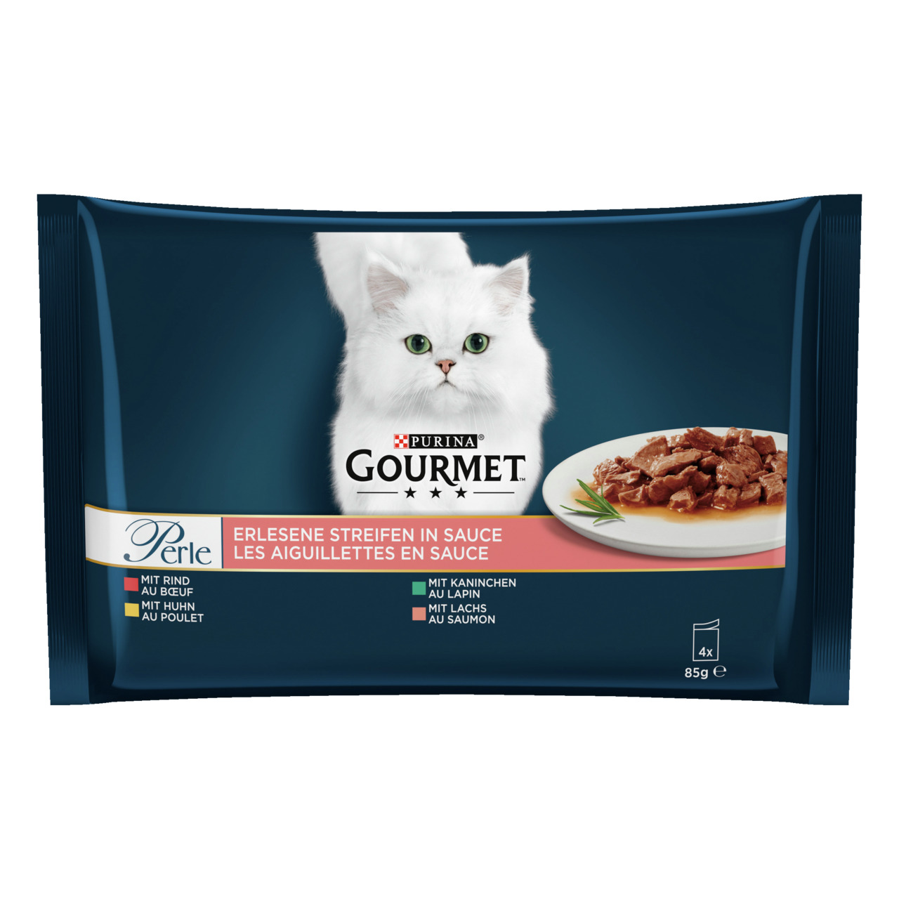 GOURMET MP Rind/Kanin/Lachs/Huhn 4x85g
