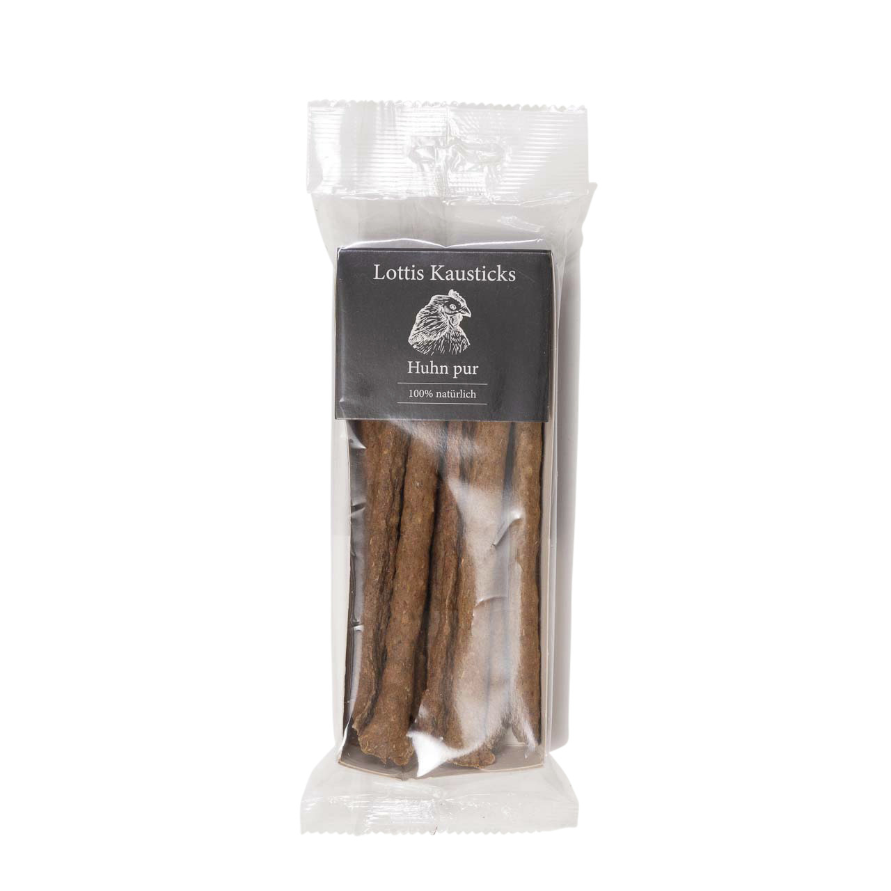 Lottis Häppchen Kausticks Huhn pur, 100% natürlich, für Hunde, ohne Zusatzstoffe, mehrere Sticks.