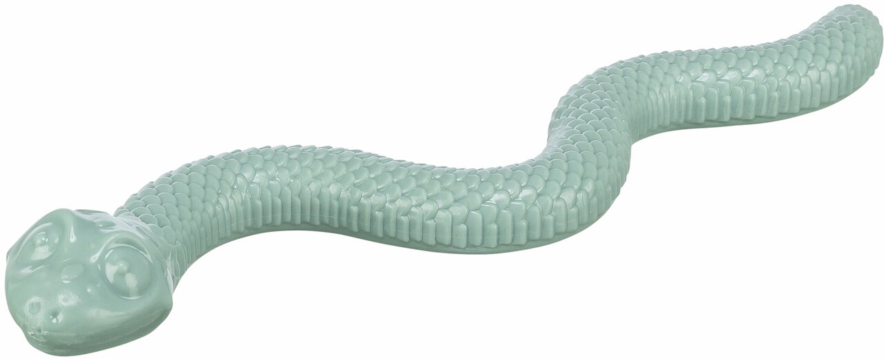 Spielzeugschlange TRIXIE für Hunde, robust, mintgrün, ideal für Kauspiel/Zahnpflege, ca. 40 cm.