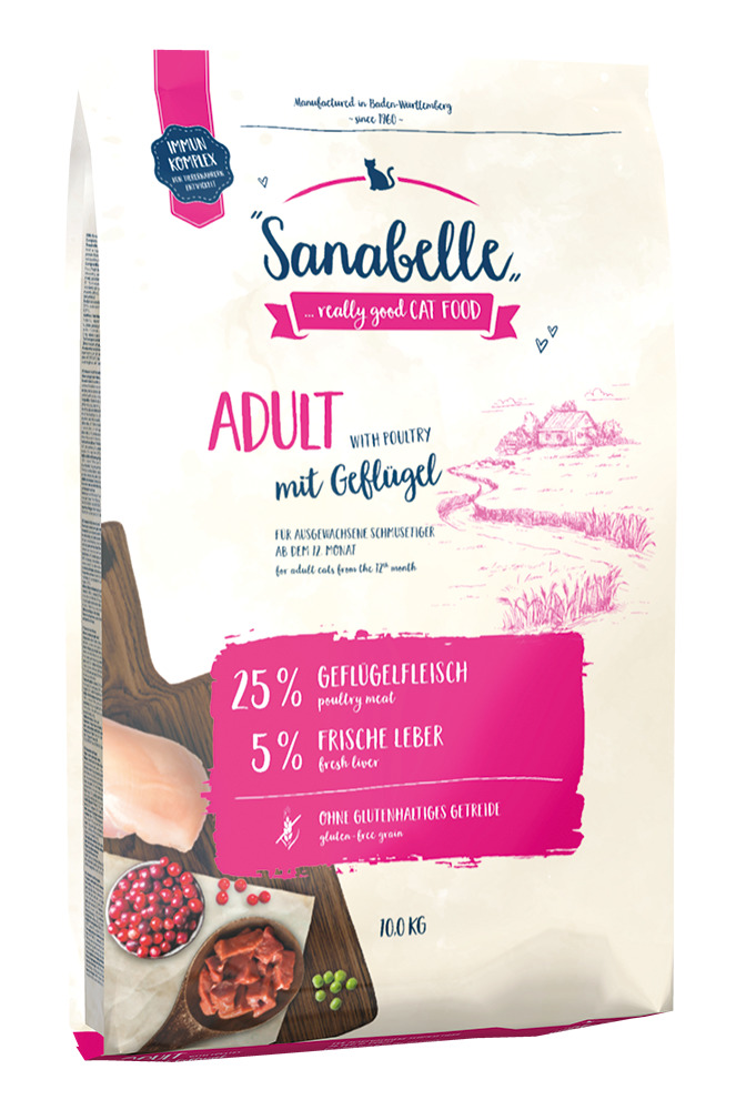 Sparpaket Sanabelle Adult mit Geflügel 2 x 10kg Katzentrockenfutter