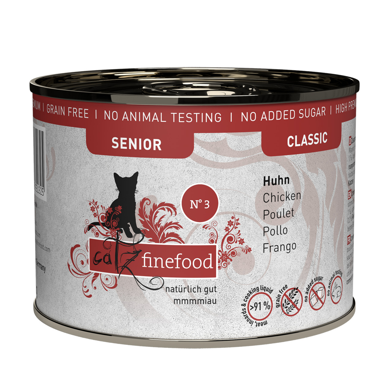 Catz finefood Senior No.03 Huhn 200 Gramm Katzennassfutter