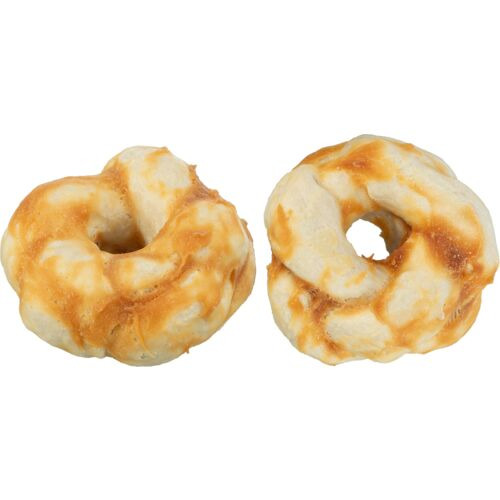 TRIXIE-Kausnacks Donut f. Hunde, alle Rassen, Hähnchengeschmack, Zahnpflege+Belohnung, 2 Stk., langanhaltend.