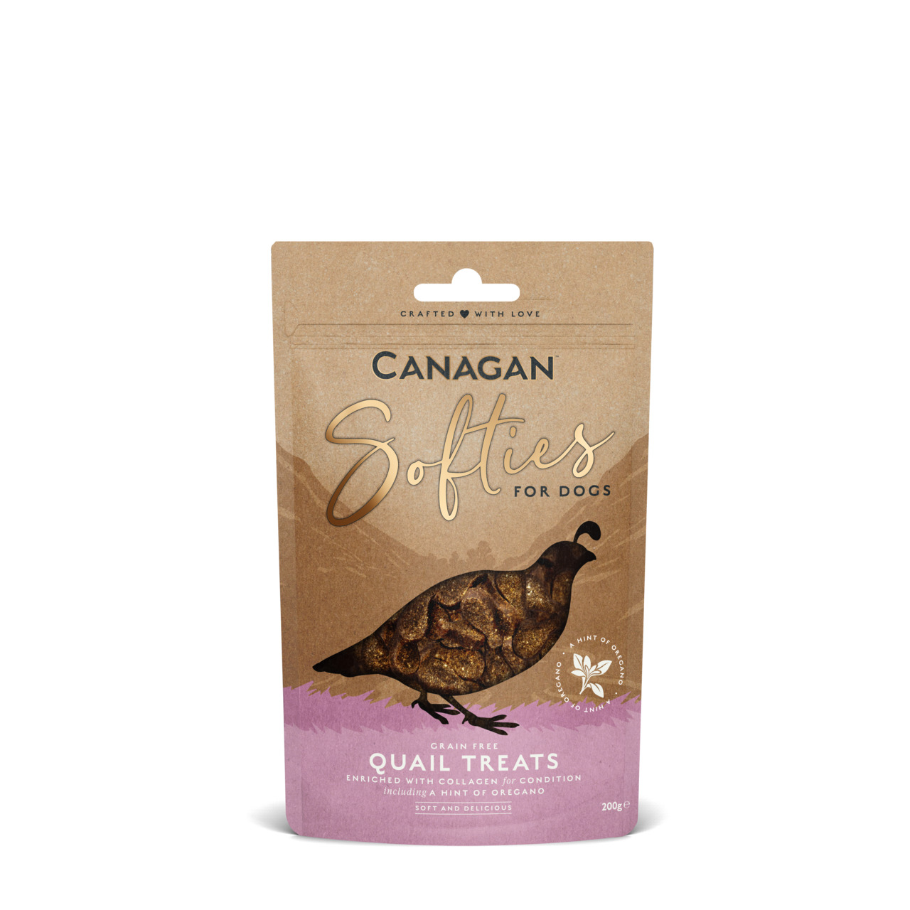 Canagan Softies for Dogs: Getreidefreie Hundesnacks mit Wachtel, Kollagen & Oregano, 200 g.