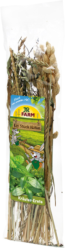 JR FARM Kräuter-Ernte, für Kaninchen & Meerschweinchen, natürliche Kräutermischung, "Frisch von unserem Hof", 125g.