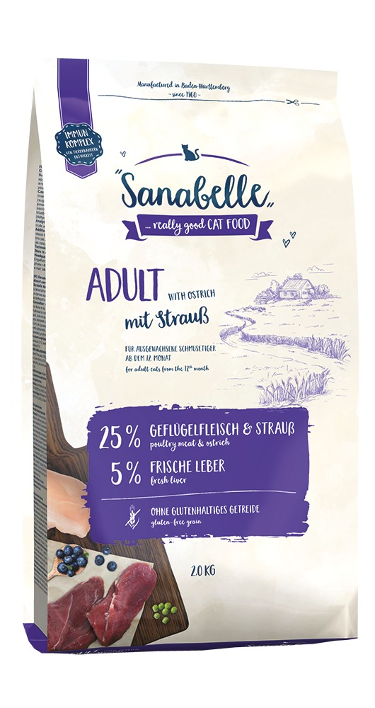 Sanabelle Adult mit Strauß 2kg Katzentrockenfutter