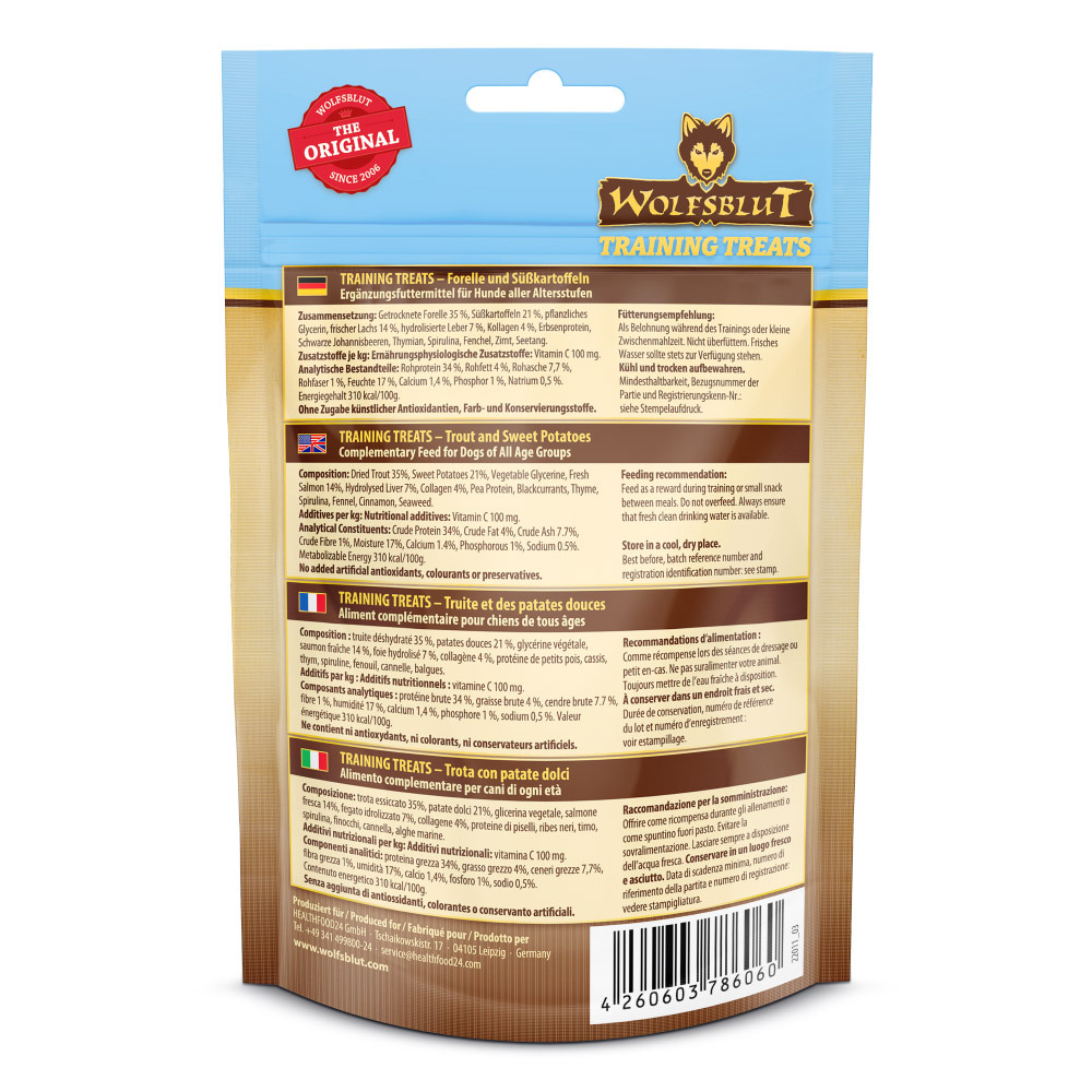 WOLFSBLUT Snack Training Treats Cold River 70 g