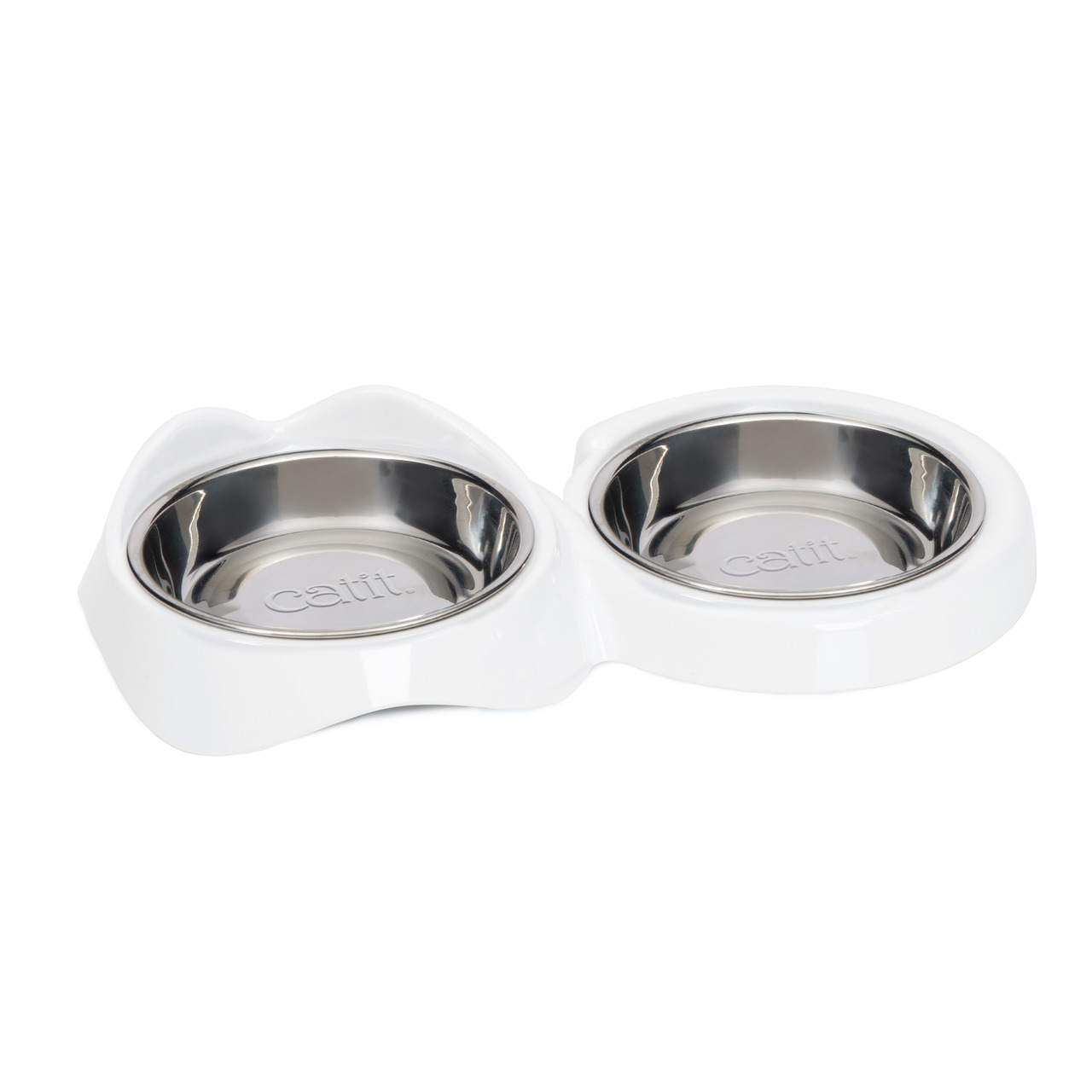 Catit Futternapf für Katzen, ergonomisch, mit Edelstahlschale, hygienisch, leicht zu reinigen, langlebig, EAN: 022517438756.