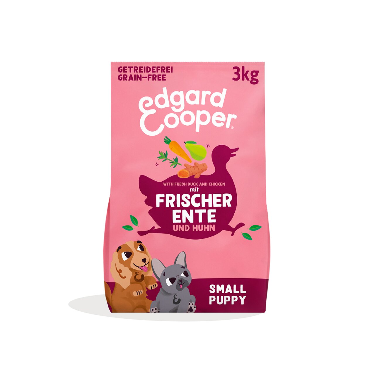 Edgard & Cooper Hundefutter für Welpen, Geschmacksrichtung Ente & Huhn, getreidefrei, geeignet für kleine Hunde, 3 kg.