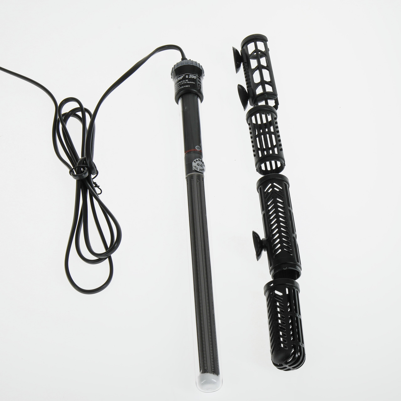 JBL ProTemp S 200: Regelbarer Aquarienheizer für Süß-/Meerwasser, robustes Glas, Schutzabdeckung, bis 200 l.