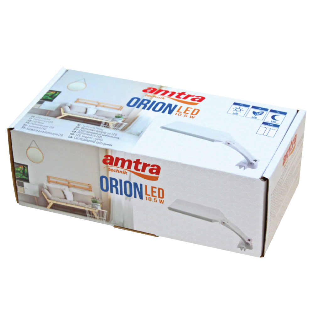 amtra ORION LED 10,5 W, LED-Lampe für Süß--Meerwasseraquarien, weiß, energiesparend, Tages--Nachtlichtmodi.