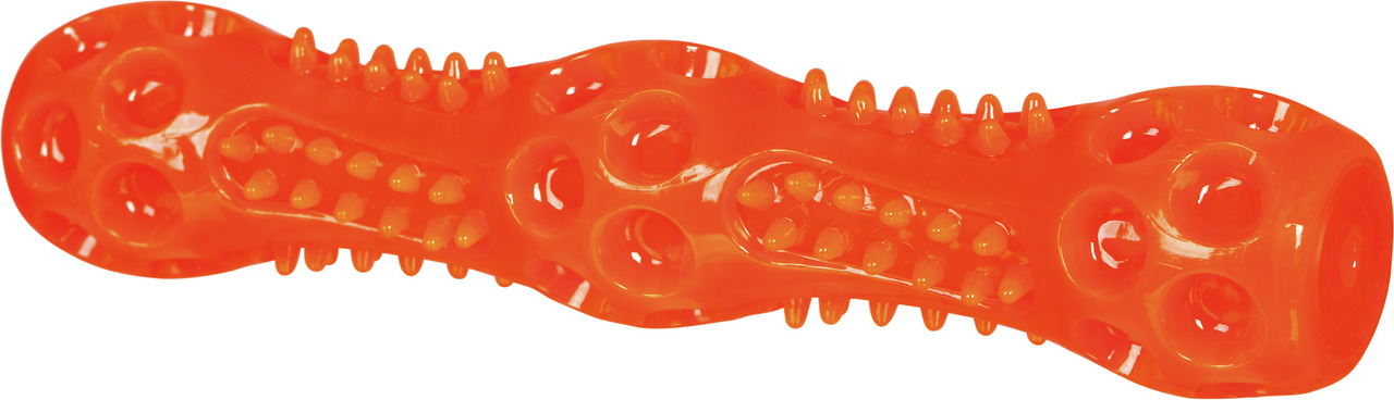 TRIXIE Hundespielzeug "Denta Fun Knochen", Orange, für Hunde, Zahnpflege, robustes Material, Noppen & Rillen, spielerisch, hygienisch.
