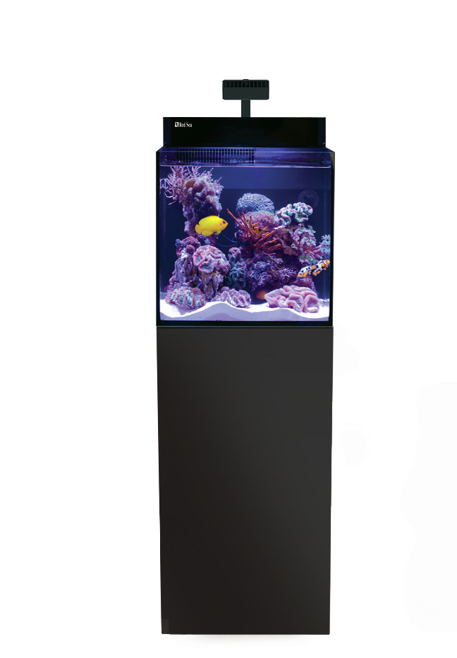 Red Sea MAX NANO Aquarium, Nano-Riffaquarium f. Meerwasserliebhaber, LED-Beleuchtung, inkl. Korallen & trop. Fische, m. Unterschrank.