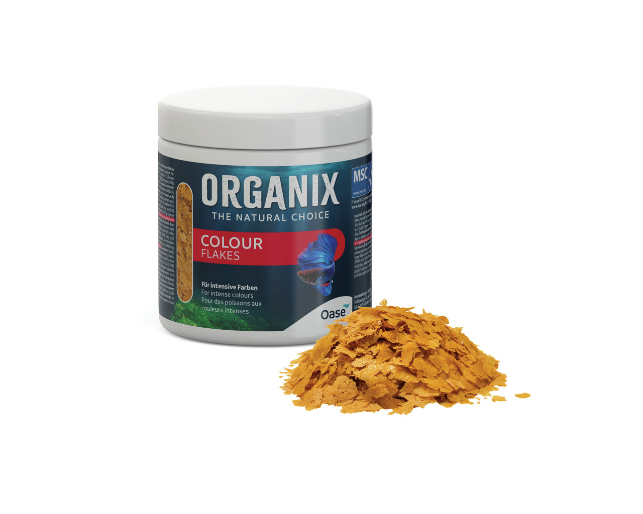 Oase ORGANIX Colour Flakes 250 Mililiter Fischfutter