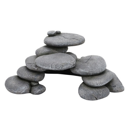 HOBBY Reptile Stone Arch: künstl. Steinbrücke f. Terrarien, ideal f. Reptilien, Versteck- & Klettermögl., realist. Design, grau.