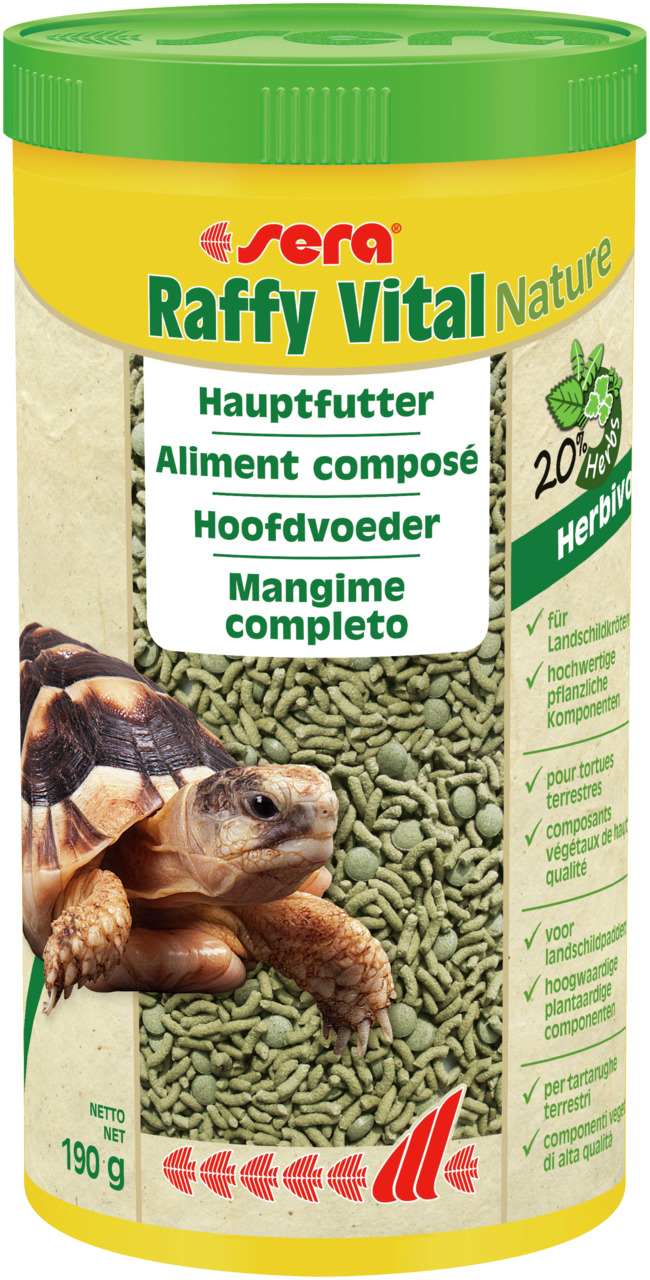 sera Raffy Vital Nature 1000 Milliliter Hauptfutter für herbivore Reptilien