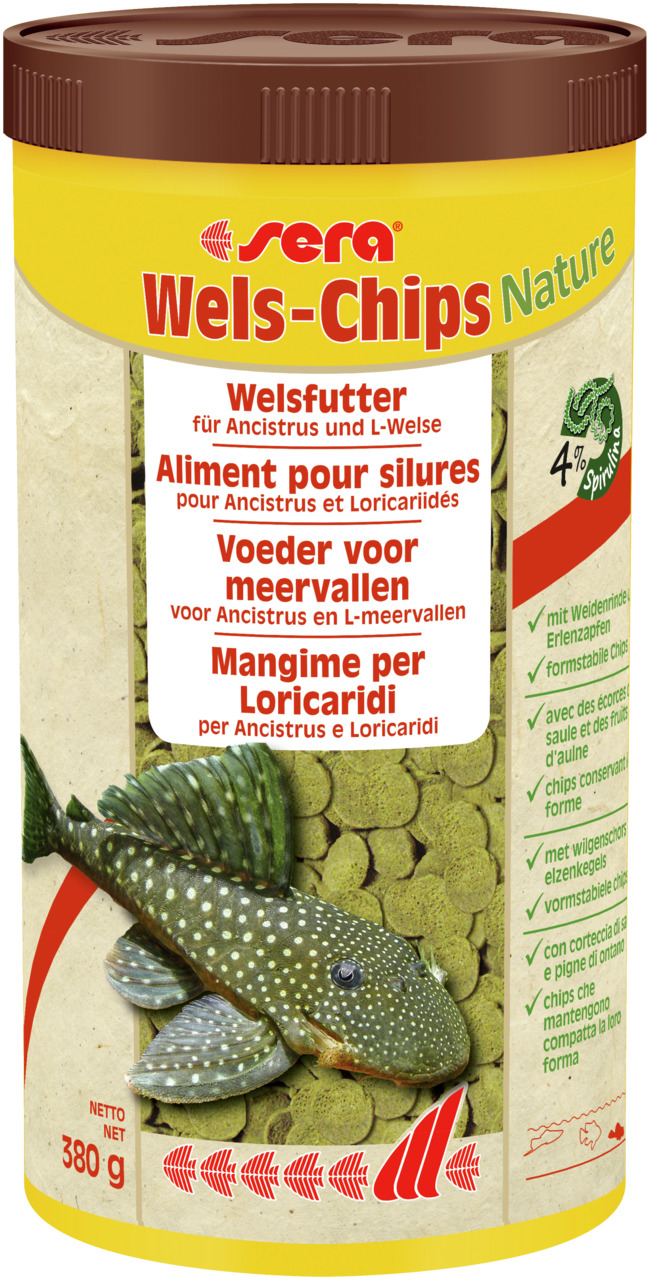 Sera Wels-Chips Nature Welsfutter Aquarium Futtertabletten 1 l