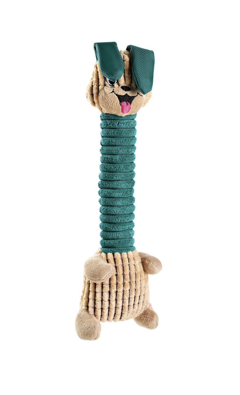 Hundespielzeug „HUNTER Huggly Zoo Giraffe“, Plüsch, beige-grün, für alle Hunde, fördert Spielspaß & Zahnpflege, interaktive Beschäftigung.