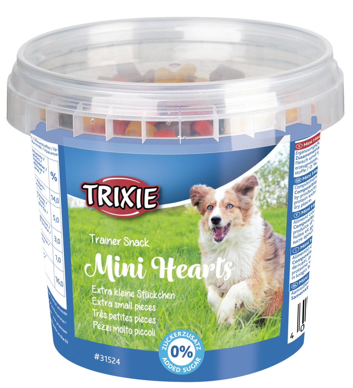 Sparpaket 2 x 200 g Trixie Trainer Snack Mini Hearts mit Huhn, Lamm und Lachs Hunde Snack