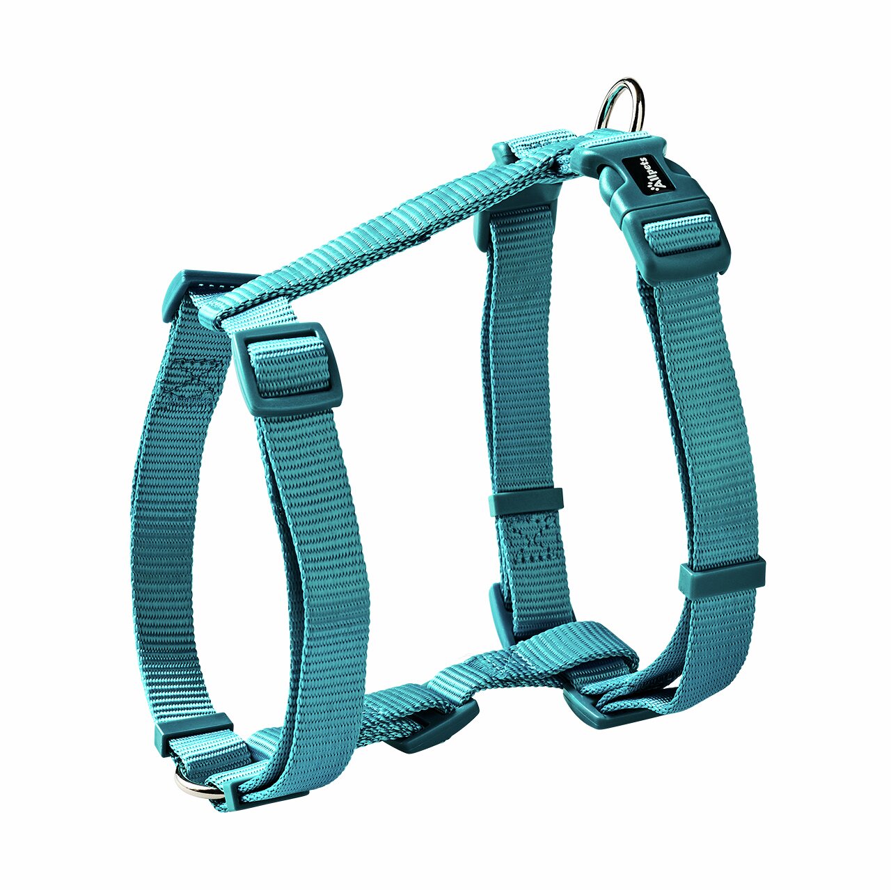 Hundegeschirr Allpets, türkis, Nylon, verstellbar, für alle Hundegrößen, mit Metallring, Komfort & Sicherheit, ideal für Spaziergänge.
