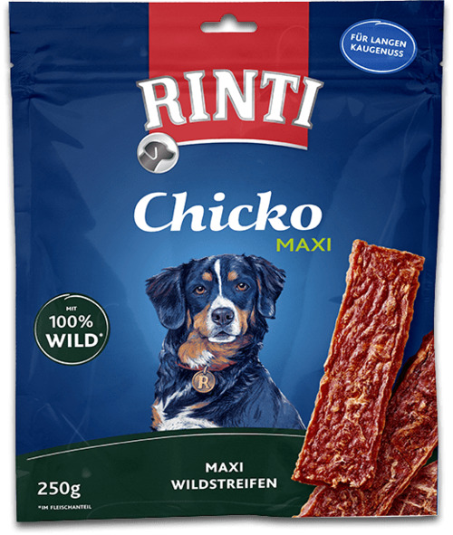 Rinti Chicko Maxi Wildstreifen Hunde Snack 250 g