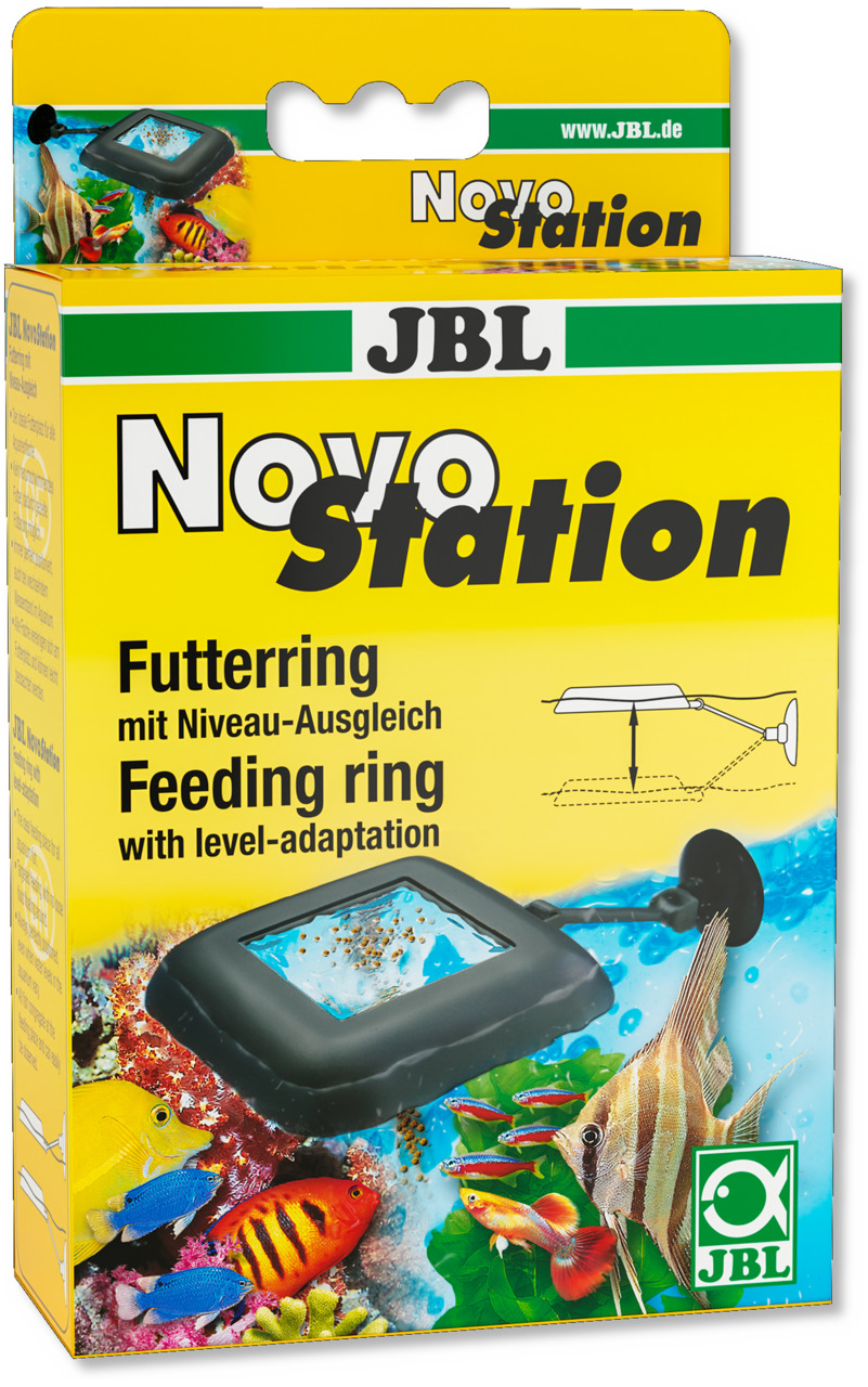 JBL NovoStation: Futterring m. Niveau-Ausgleich f. Aquarienfische, ideal f. gezielte Fütterung. Zielgr.: Aquarienbesitzer.