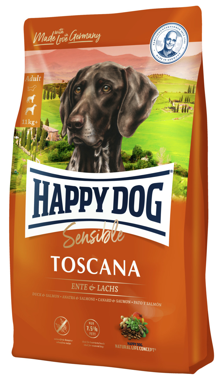 Sparpaket HAPPY DOG Supreme Sensible Toscana 2 x 12,5 Kilogramm Hundetrockenfutter