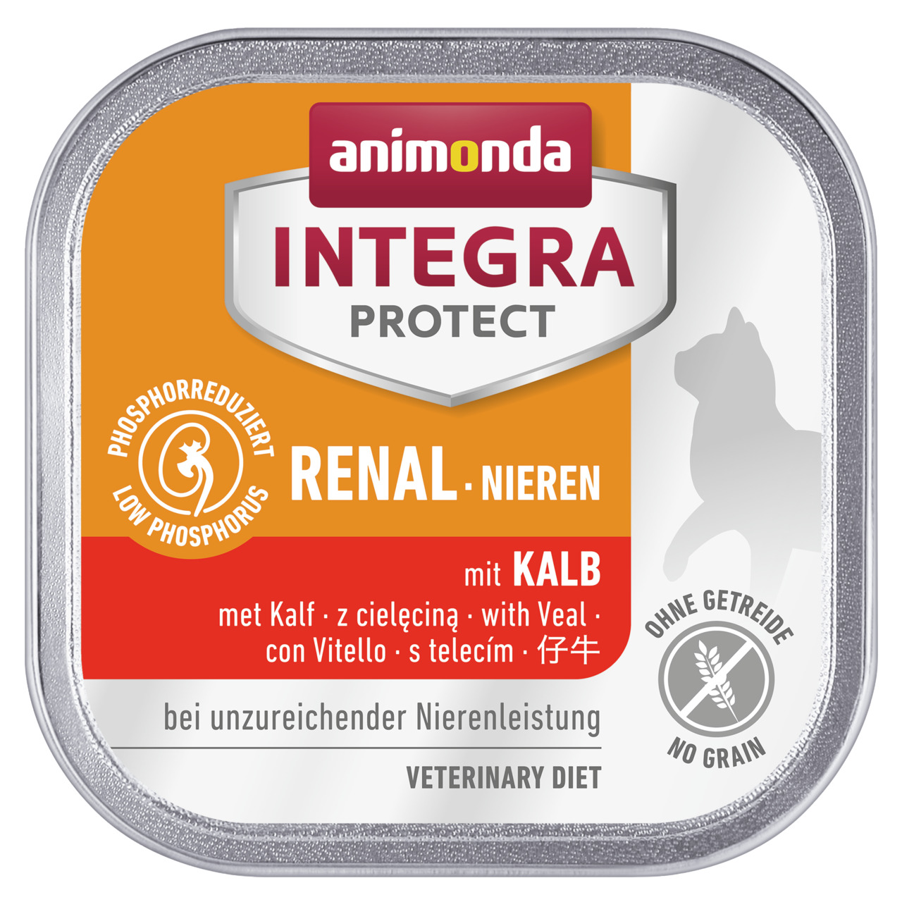 Animonda Integra Protect Renal, Nassfutter f. Hunde mit Nierenproblemen, Kalb, phosphorreduziert, getreidefrei, 150 g.