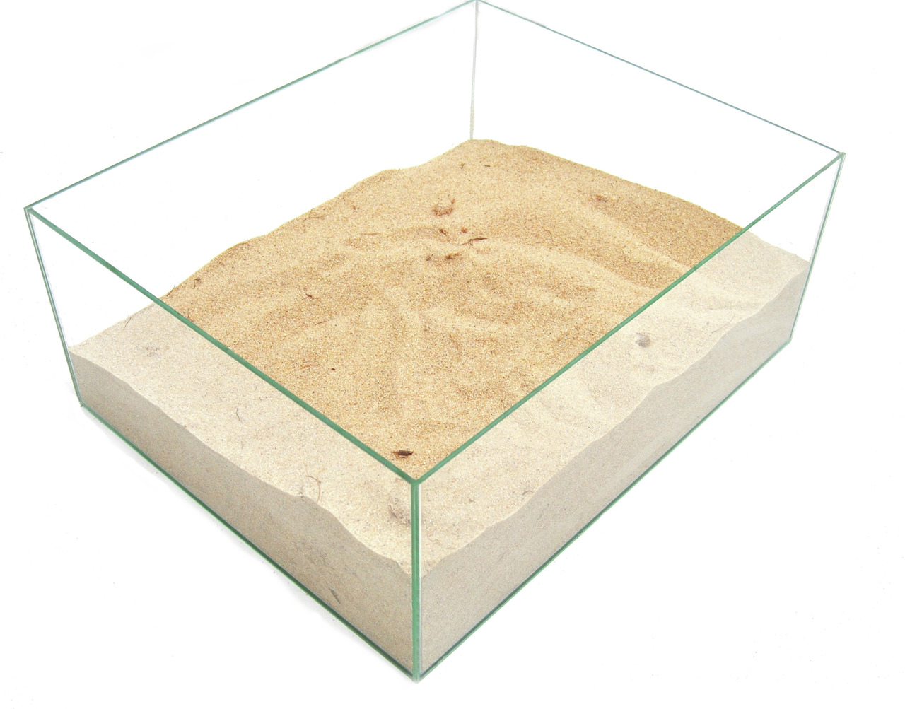 Terrarien-Sand, geeignet für Reptilien-Wüstentiere, natürliche Umgebung, EAN 4038964222226, feiner hellbrauner Sand, gleichmäßig verteilt.