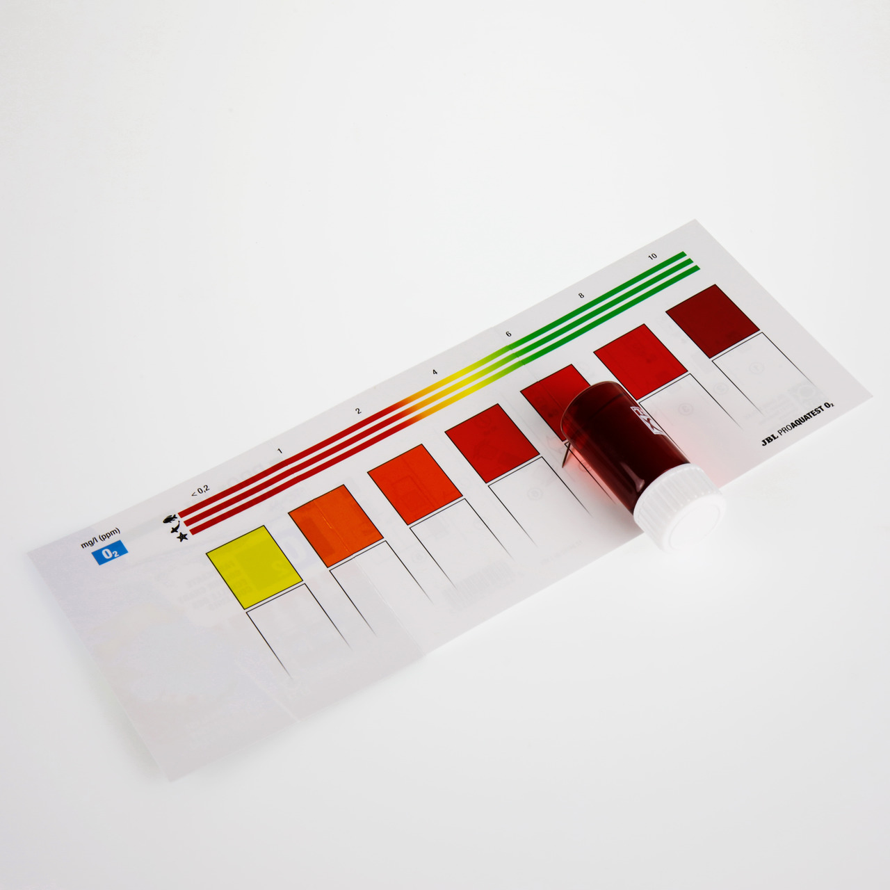 JBL ProAquaTest O2 Sauerstoff-Test, Aquarien/Teiche, Farbskala & Reagenzglas, Sauerstoffgehalt bestimmen.