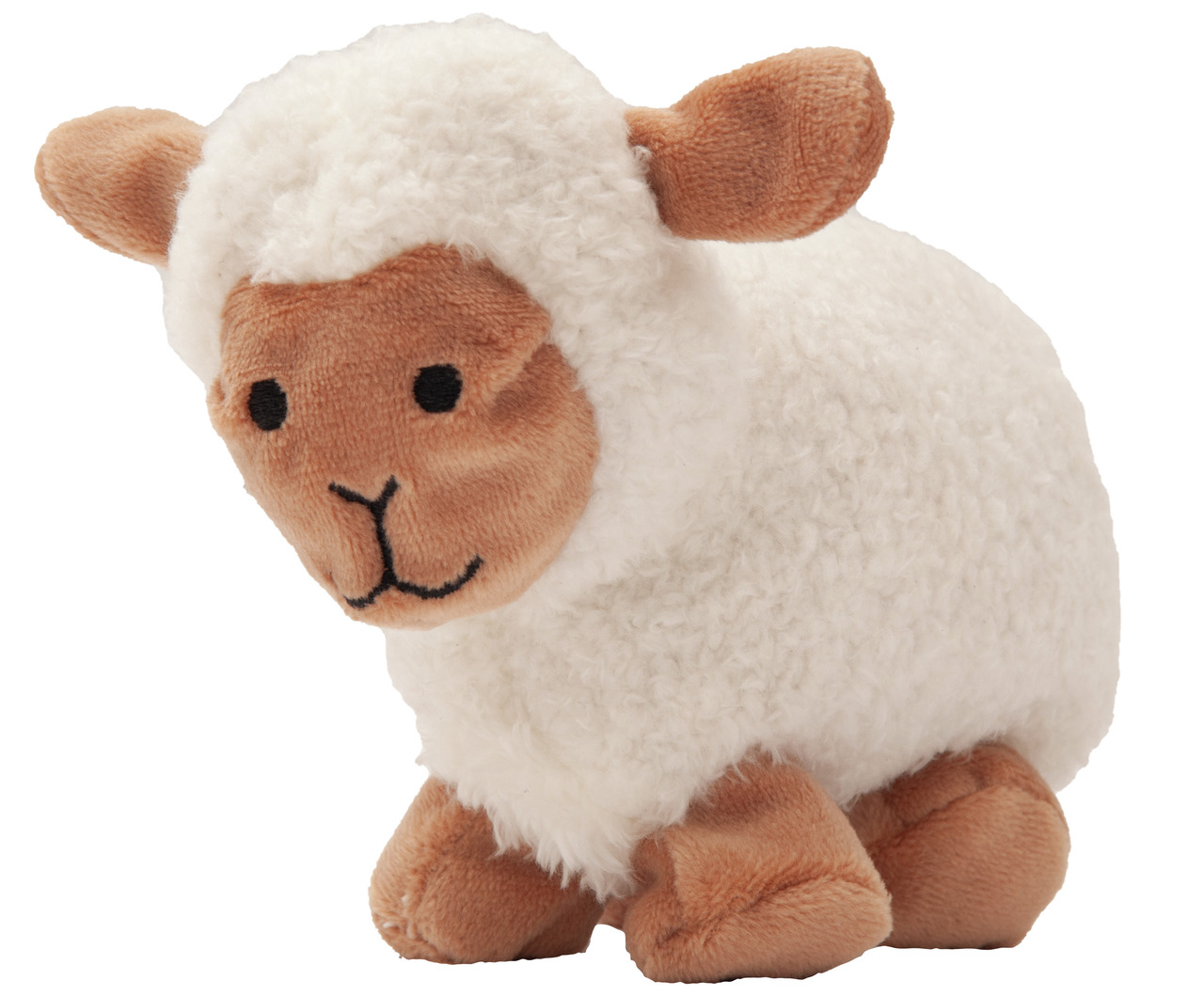 Aumüller Kuscheltier Schaf für Hunde, plüschig, weiß/braun, ideal zum Spielen & Kuscheln, fördert Bindung zw. Hund & Halter.