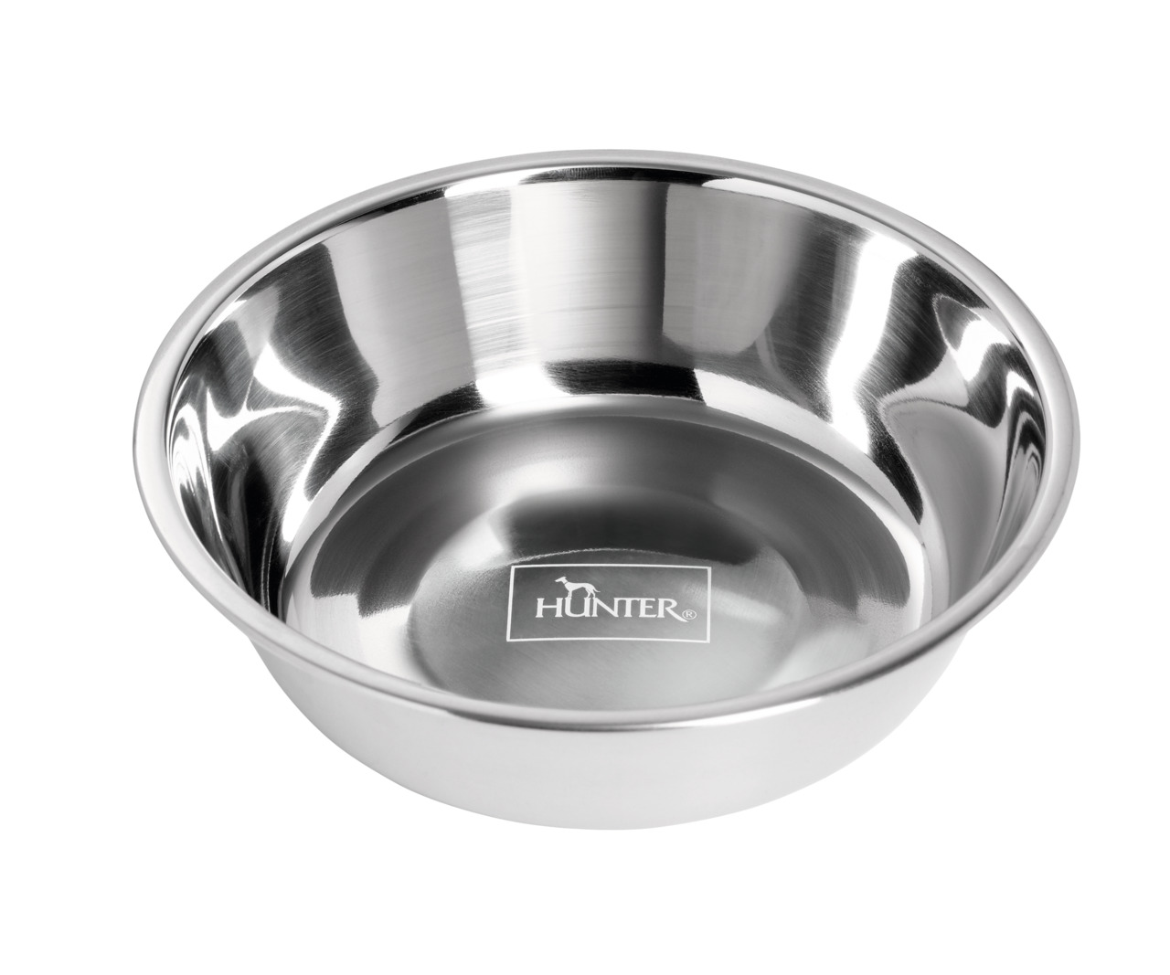 HUNTER Edelstahlnapf für Hunde, robust, langlebig, leicht zu reinigen, glänzendes Design, ideal für Futter/Wasser.