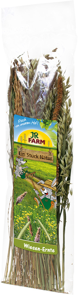 JR FARM Wiesen-Ernte, 200 g, für Kaninchen, Meerschweinchen & Hamster, naturbelassen, "Ein Stück Natur", getrocknete Gräser & Kräuter.