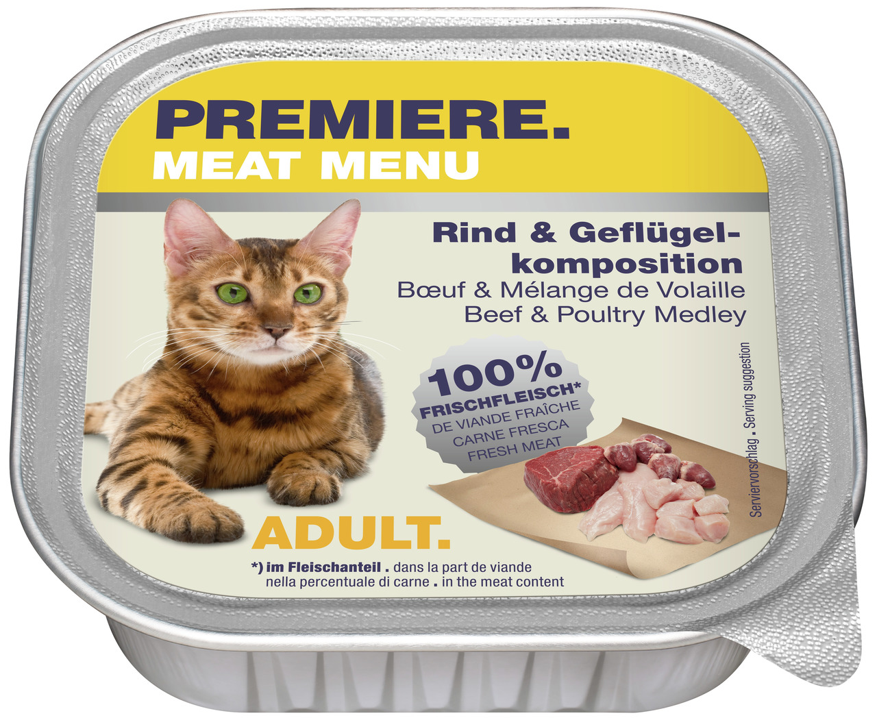 PREMIERE Meat Menu Adult Rind und Geflügelkomposition 100 g