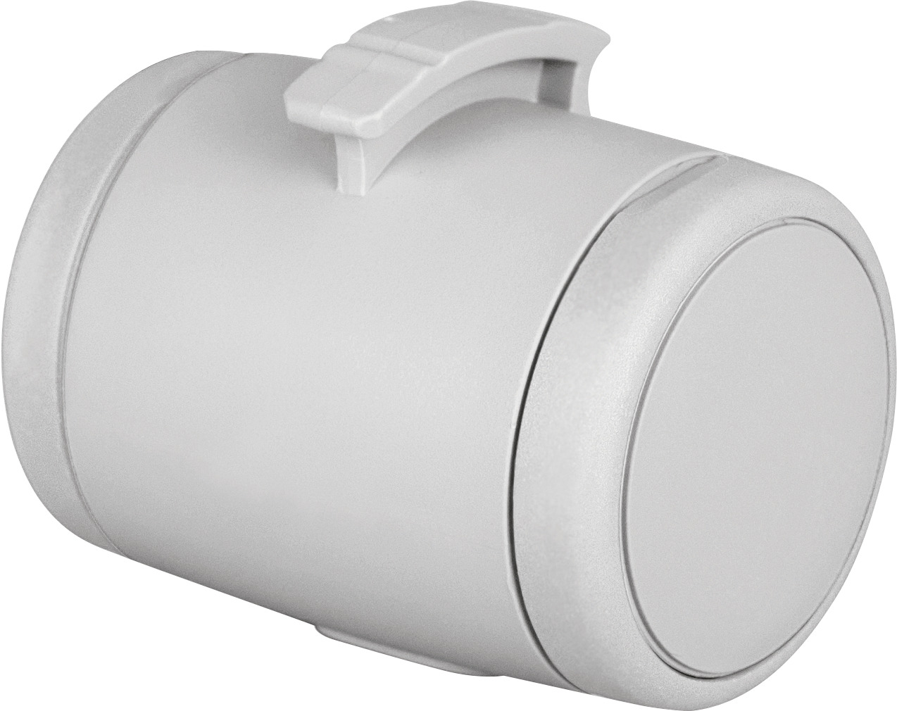 Flexi Multi Box für Hundebesitzer, zylindrisch, kompakt, mit Clip für Flexi-Leinen, zur Aufbewahrung von Kotbeuteln/Leckerlis.