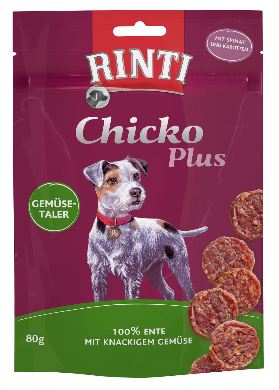 RINTI Chicko Plus Gemüsetaler mit Ente 80g Hundesnacks
