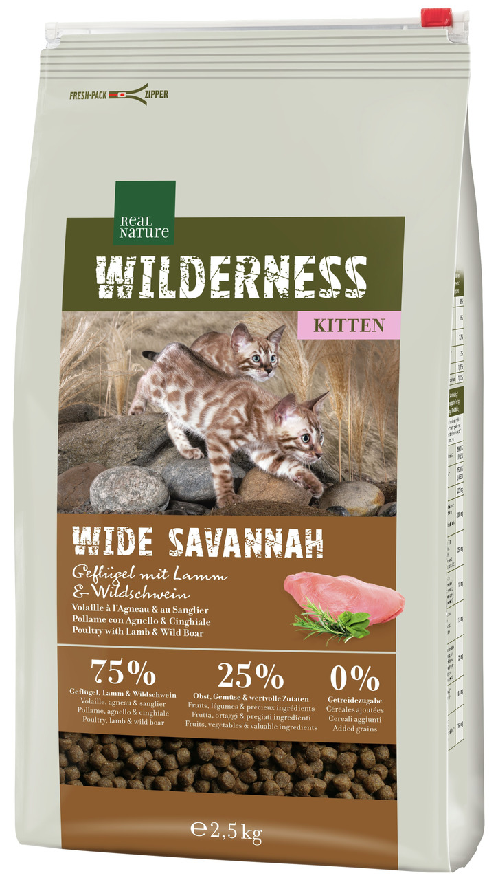 REAL NATURE Wilderness Kitten Wide Savannah 2,5 kg