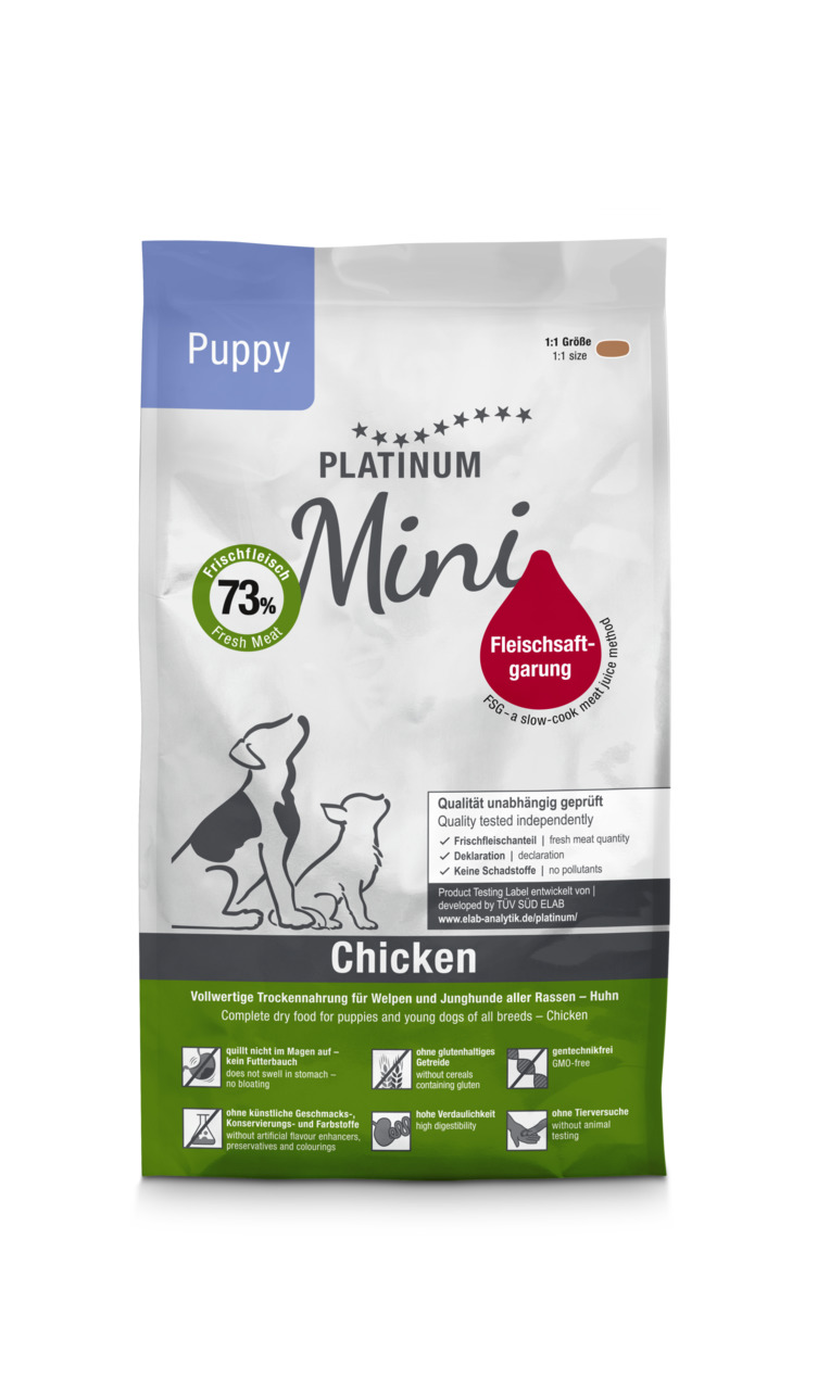 PLATINUM Trockenfutter Puppy Mini Huhn 900 g