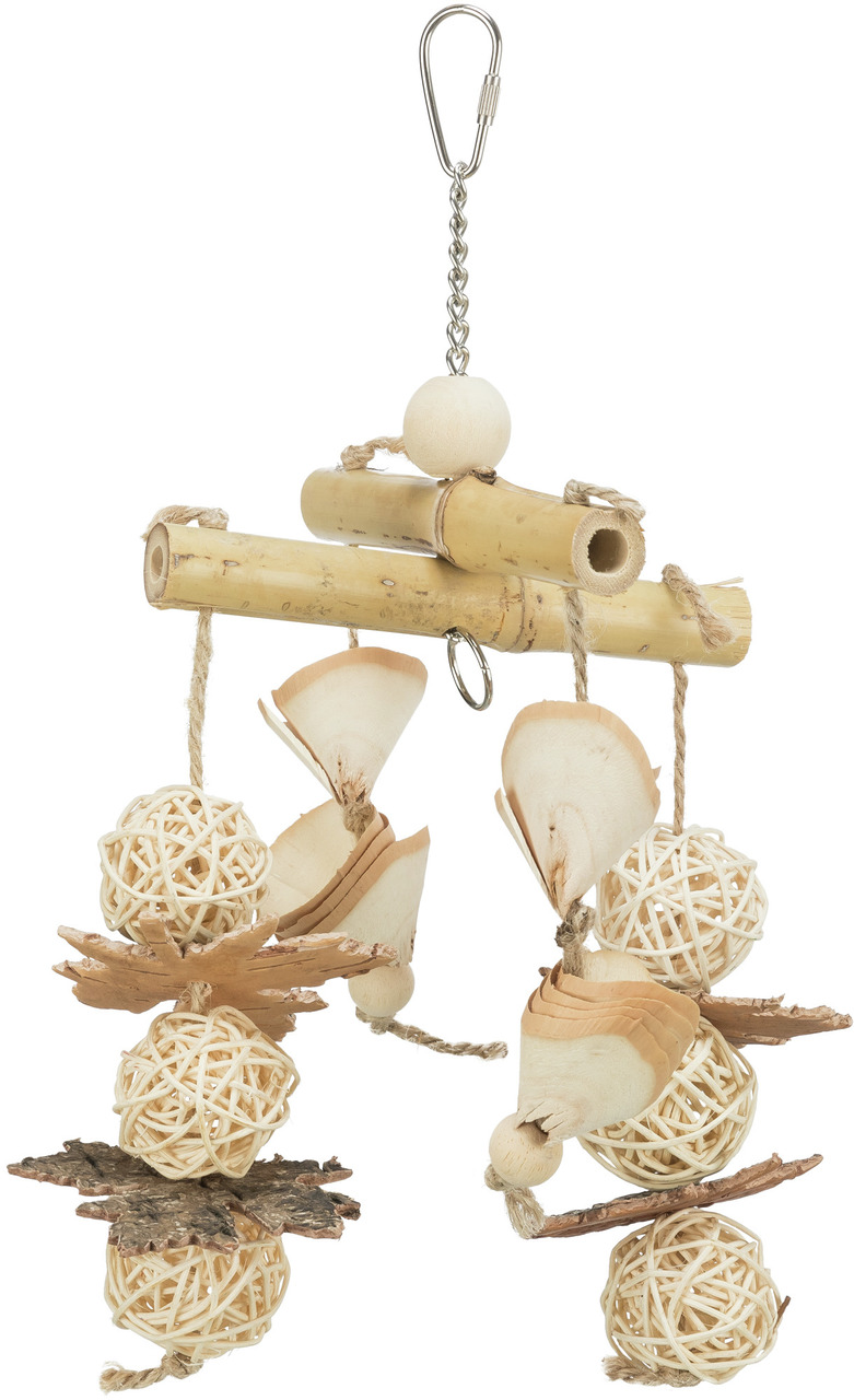 Trixie Naturspielzeug Bambus, Rattan & Holz Vogel Spielzeug 31 cm