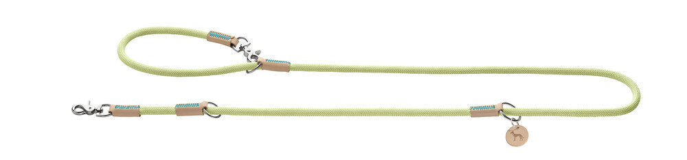 HUNTER Hundeleine Freestyle, Hellgrün, Nylon, für Hunde aller Größen, robuste Metallkarabiner, Länge ca. 200 cm, angenehme Haptik.