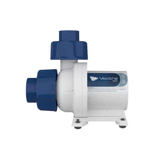 Ecotech Vectra S2 Rückförderpumpe, für Süß-/Meerwasseraquarien, präzise Durchflussregelung, kompakt, weiß/blau, energieeffizient.