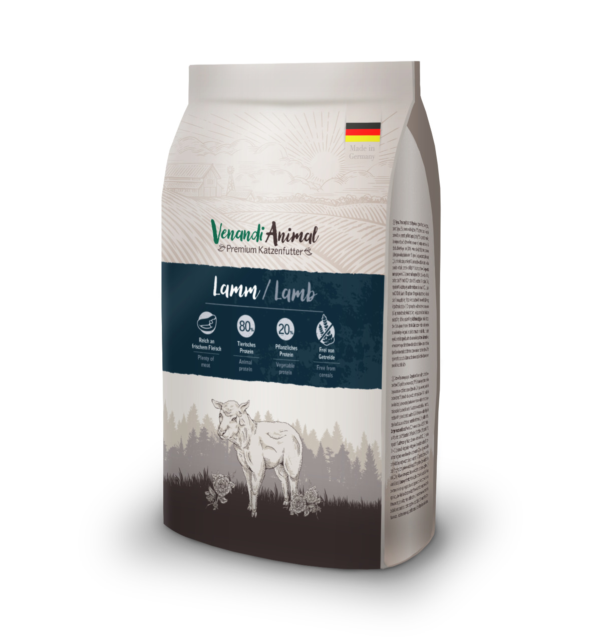 VenandiAnimal Lamm 1,5 Kilogramm Katzentrockenfutter