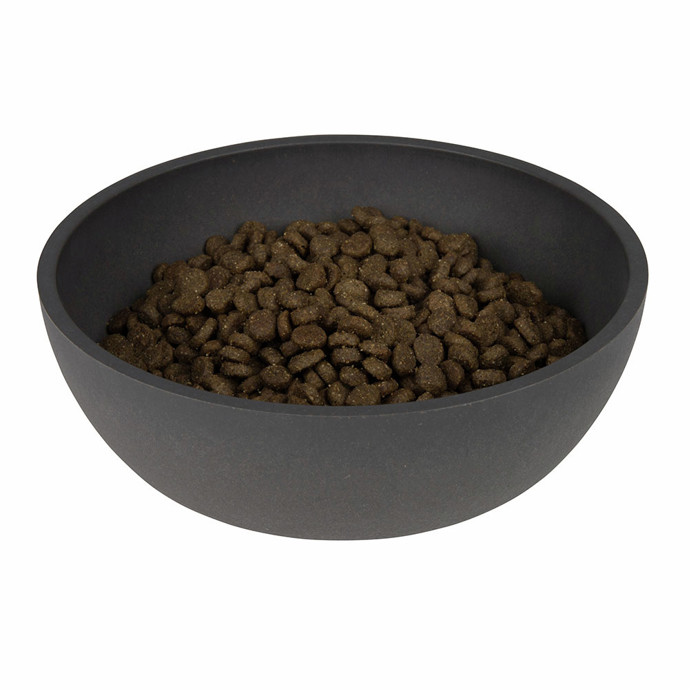 Futterschale District 70, schwarz, mit Trockenfutter, für Hunde & Katzen, modernes Design, ideal für täglichen Gebrauch.