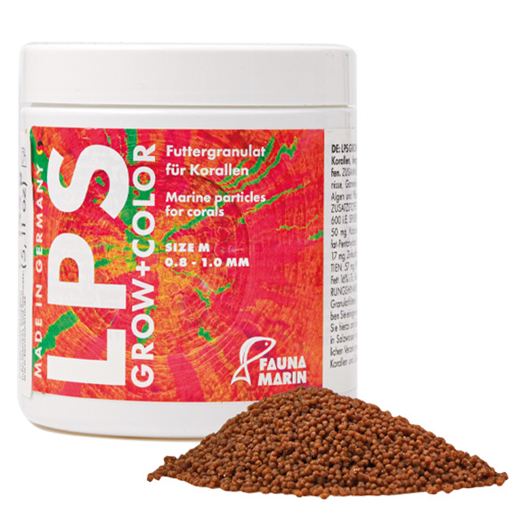 FAUNA MARIN LPS Grow + Color, Futtergranulat für LPS-Korallen, 0,8–1,0 mm, für Aquarienbesitzer, marine Partikel.