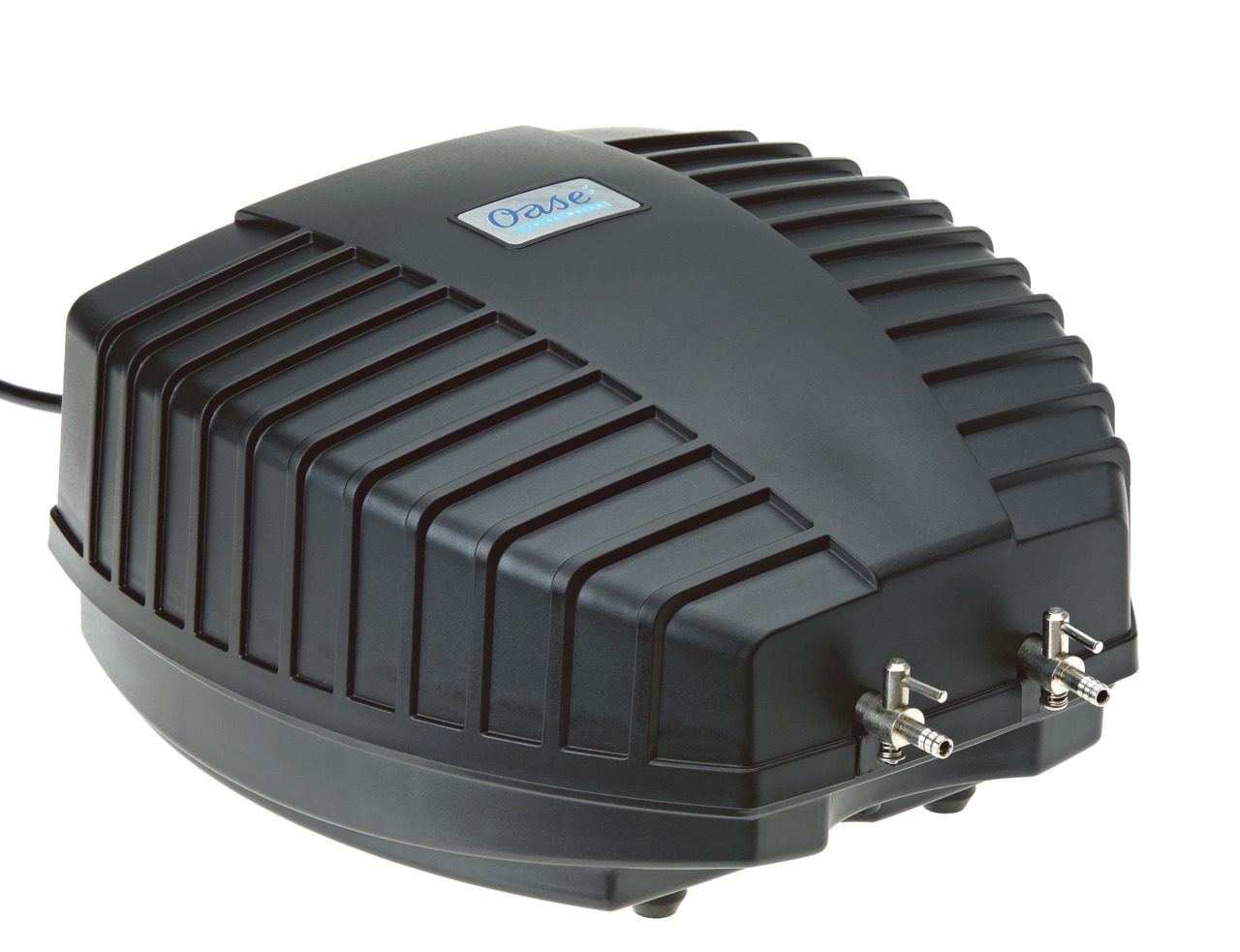 Oase AquaOxy 1000: Teichbelüftungspumpe für Gartenteiche, robustes Gehäuse, 2 Edelstahlanschlüsse, optimal für Fische & Pflanzen.