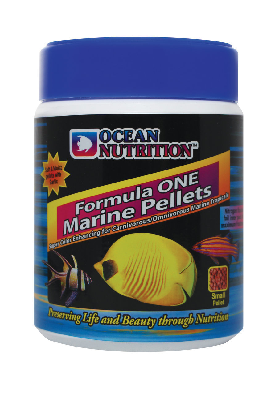 Ocean Nutrition Formula ONE Marine Pellets, trop. Meeresfische, Knoblauch, Farbverstärkung, Small Pellet, 125g.